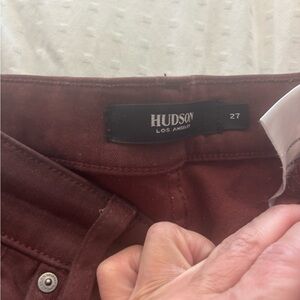 HUDSON Los Angeles Maroon Jeans - Rust Burgundy